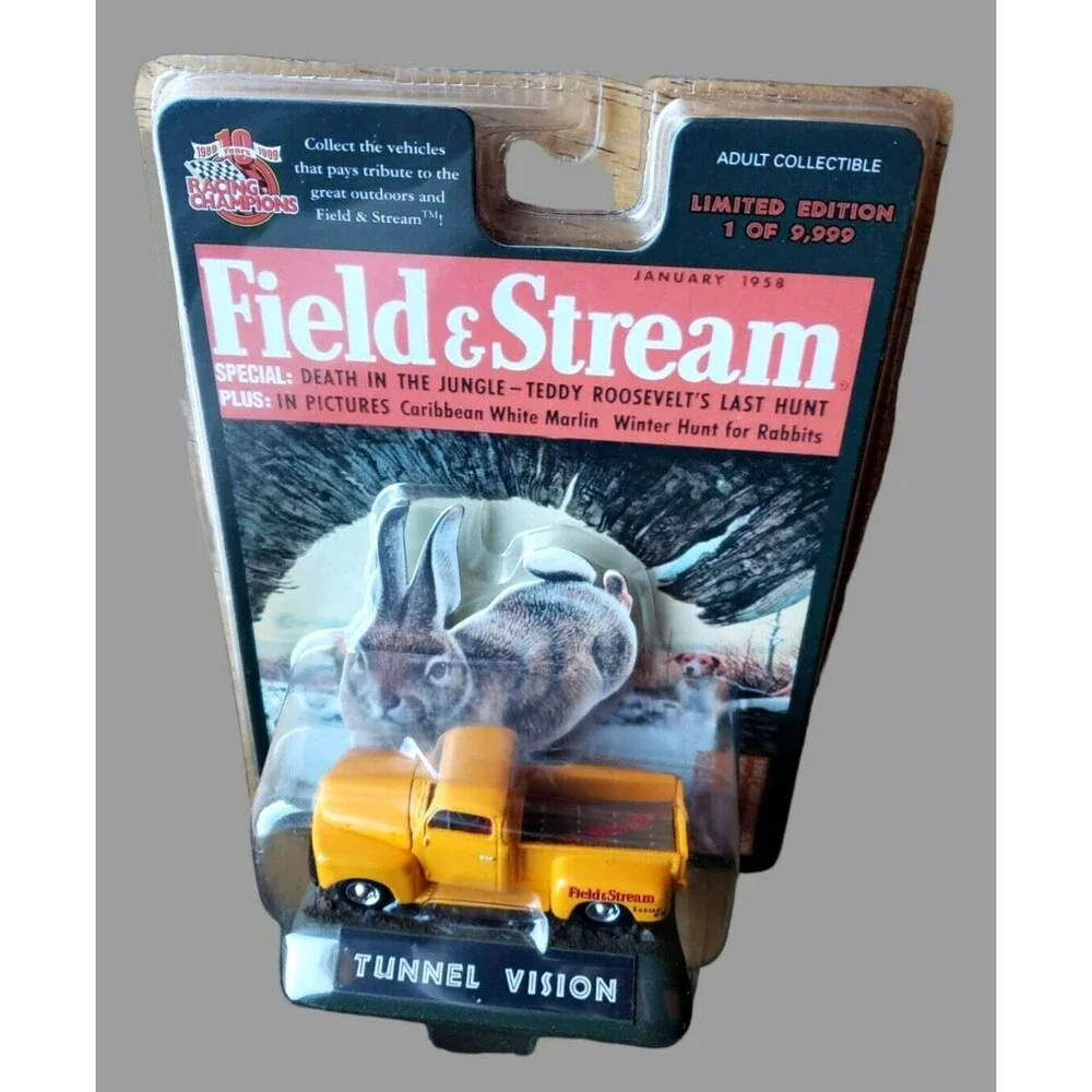 1999 Racing Champions TUNNEL VISION Yellow Pickup Truck Field & Stream Issue #8